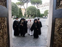 Pope Francis takes part in a day of reflection and prayer for Lebanon, July 1, 2021.